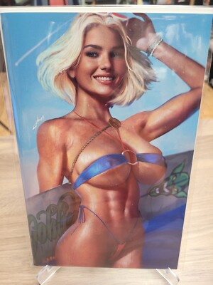 Shikarii POWER GIRL Cosplay Powergirl/Supergirl Blue Bikini Sold Out Exclu TRC