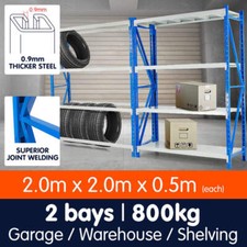 NNEDPE Garage Storage Steel Rack Shelving 2.0m-wide 400kg