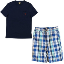 Polo Ralph Lauren  The Childrens Place Shirt  Checkered Shorts Set Size Medium