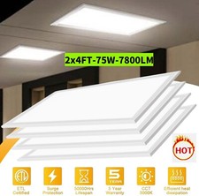 4-36pack Led Flat Panel Light 5000k2x4ft Led Panel Light 75w 250w Equivalent