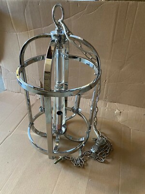 Hampton Bay 685705 Senze  24'' x 12'' 3-Light Lantern Fixture, Polished Chrome
