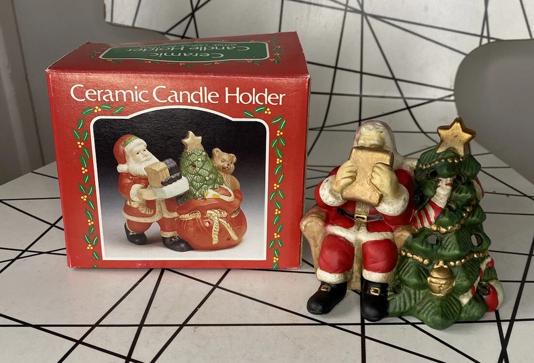 Ceramic christmas tree 2024 tea light holder