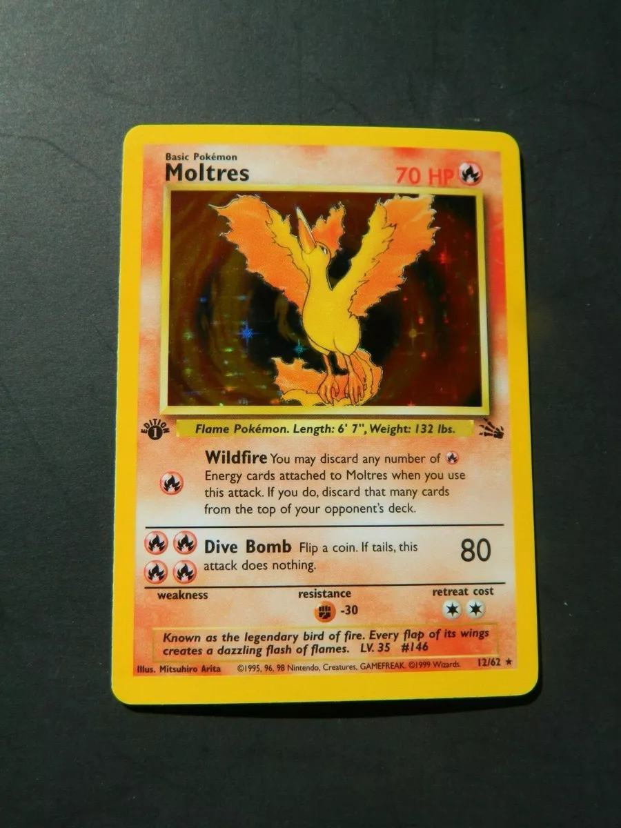 Moltres 12/62 - Fossil - Base Set - Pokemon Trading Card Game - PokeMasters