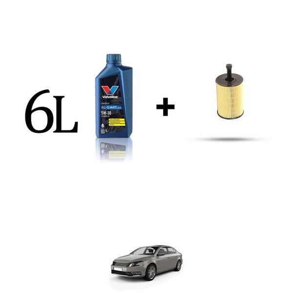 Set ÖLfilter Und 6L FüR Vw Passat (362,365) 3.6 Fsi 220Kw Von 2010 Al 2014-image