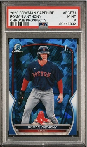 2023 Bowman Sapphire Edition Chrome Prospects Roman Anthony PSA 9 MINT 14lm