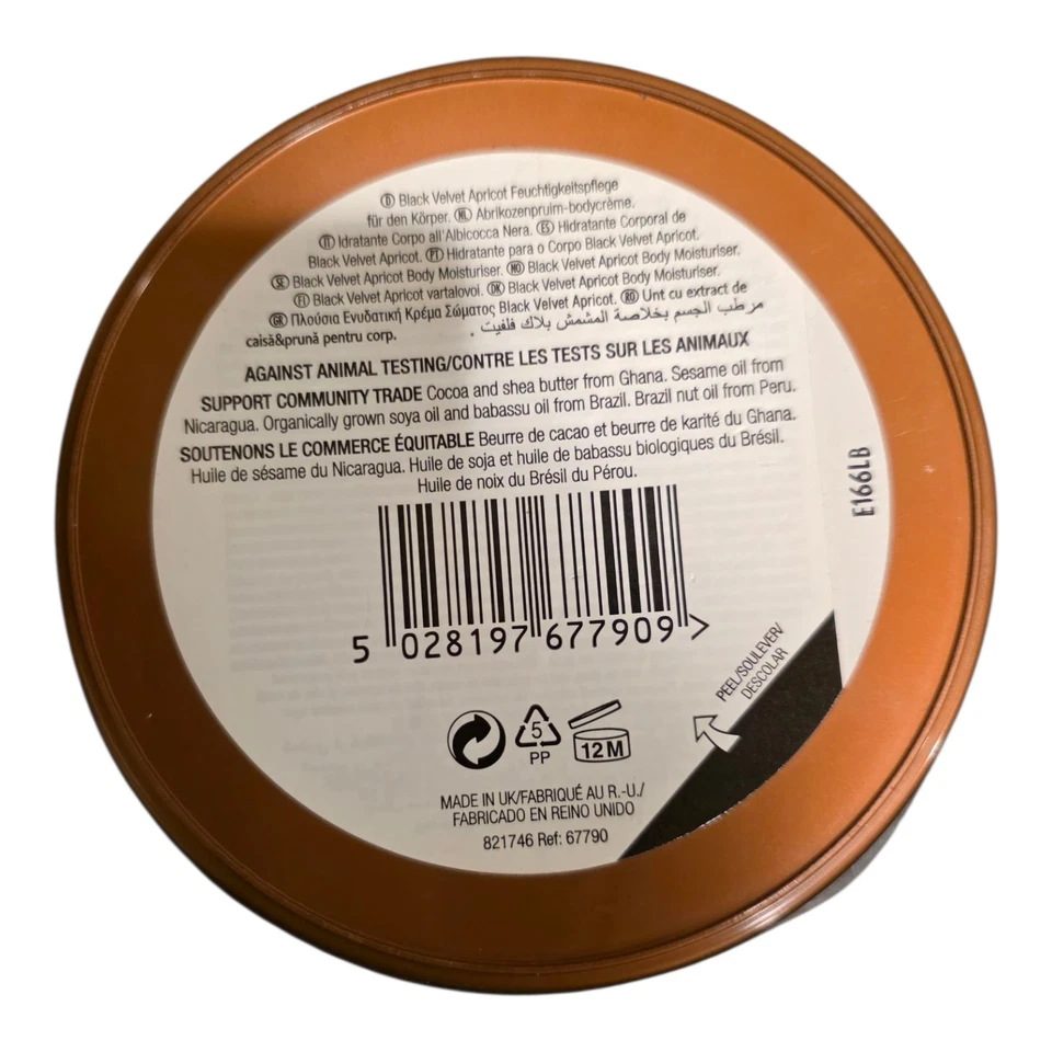 THE BODY SHOP Black Velvet Apricot Body Butter Cream Lotion 6.75 oz *RARE* - Image 2 of 4