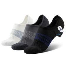 BRISIRA Coolmax Bamboo Viscose Compression No Show Socks Moisture Wicking Cus...