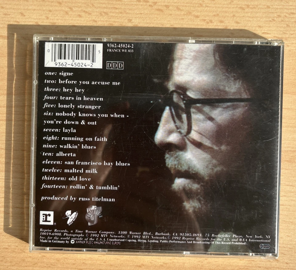 Unplugged von Eric Clapton (CD, 1992) Sehr gut - Bild 2 von 3
