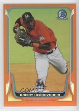 2014 Bowman Chrome Orange Refractor 10/25 Adeiny Hechavarria #90 3q5