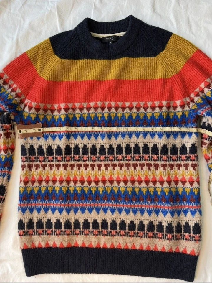 Suéter masculino Ted Baker Bowfell Fair Isle tamanho 3 (M) - Imagem 2 de 4