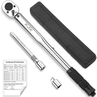 1/2-Inch Drive Click Torque Wrench Set, 10-160Ft-Lb/13.6-217.1Nm Torque Wrench