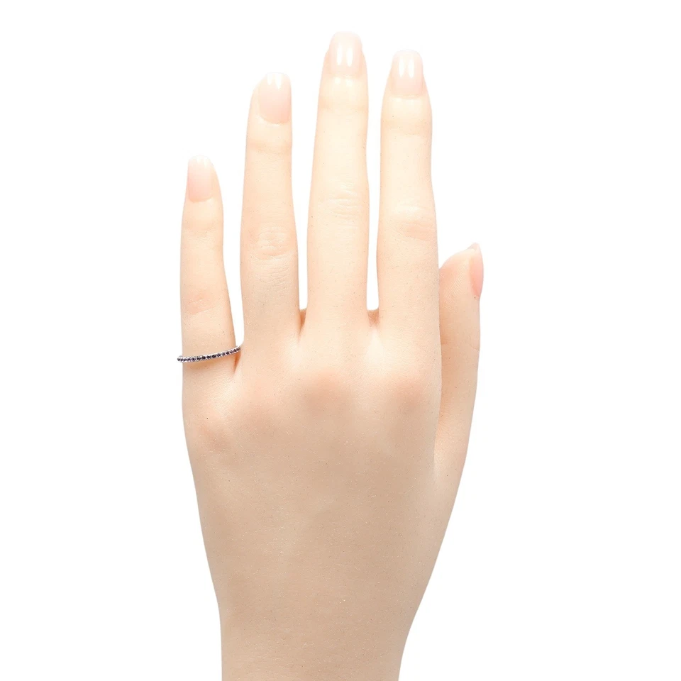 TIFFANY&Co. Anillo Metro K18 oro blanco/amatista eternidad completa #3.9 (talla EE. UU.)... Foto 2 de 4