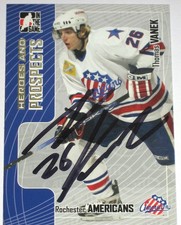 THOMAS VANEK SIGNED ITG HEROES AND PROSPECTS ROOKIE CARD AUTOGRAPH AUTO!!