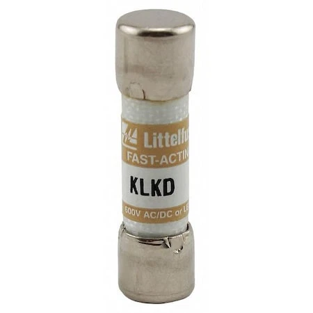Littelfuse Klkd002 Midget Fuse, Fast-Acting, 2A, 600V Ac, Non-Indicating, 100Ka