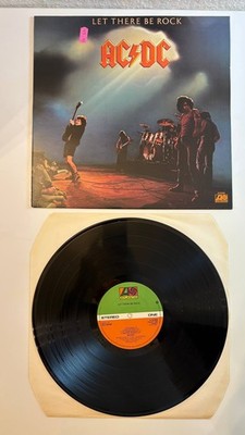AC/DC Let There Be Rock LP Vinyl VG+/VG UK Press 1977 Atlantic Hard Rock