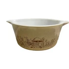 PYREX 475-B Forest Fancies Mushrooms 2.5qt Casserole Baking Dish Vintage NO LID