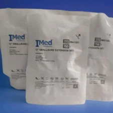 IMED Smallbore Extension Set 12" Male/Female Luer Lock w/ Pinch Clamp Sterile