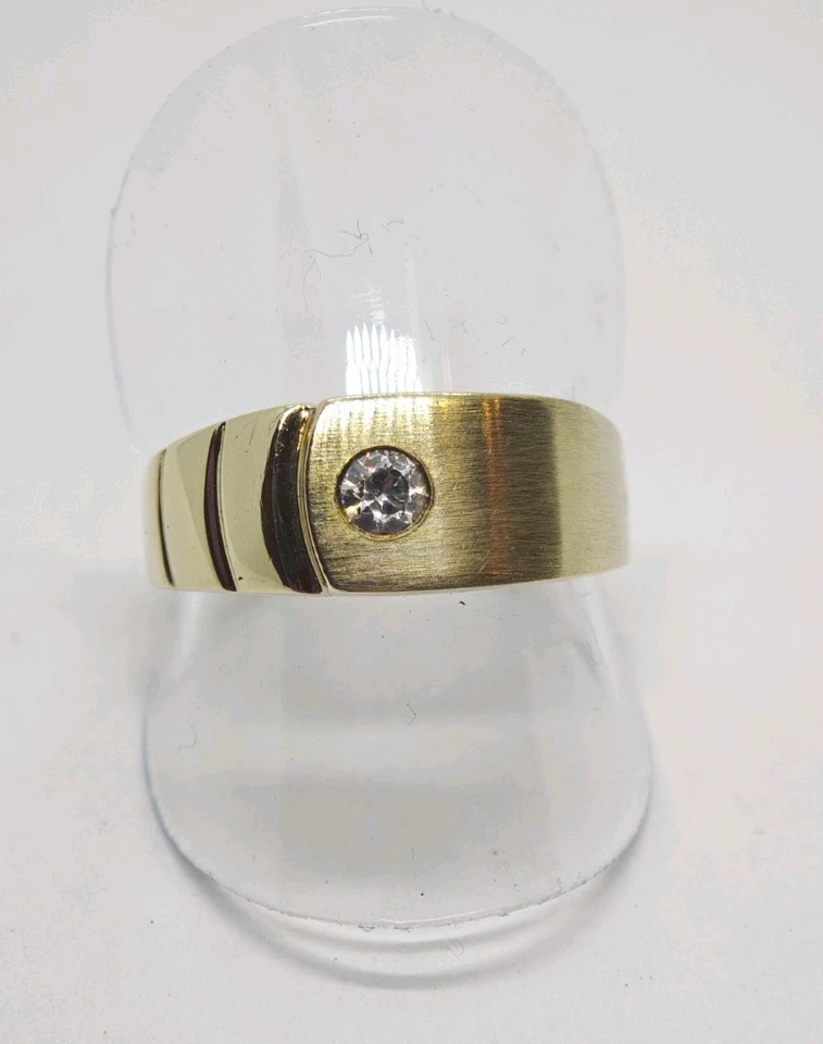Bandring 333 mit Zirkonia RW59 Gelbgold