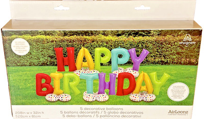 Happy Birthday Balloon 17  X 32  Decorative Yard Balloons Jumbo Adult New Kids