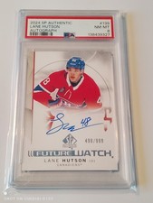 2024-25 Upper Deck SP Authentic Lane Hutson Auto RC Future Watch #/999 PSA 8