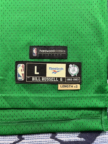 Reebok Boston Celtics Hardwood Classics Bill Russell Trikot #6 Vintage 1962-63 Gr. L - Bild 8 von 14