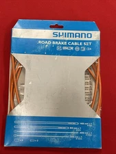SHIMANO Road PTFE Teflon Coated Brake Cable & Housing Complete Set Orange NEW
