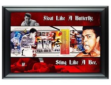 Muhammad Ali Autographed 24x36 Custom Framed Panorama Photo Display Online Authe