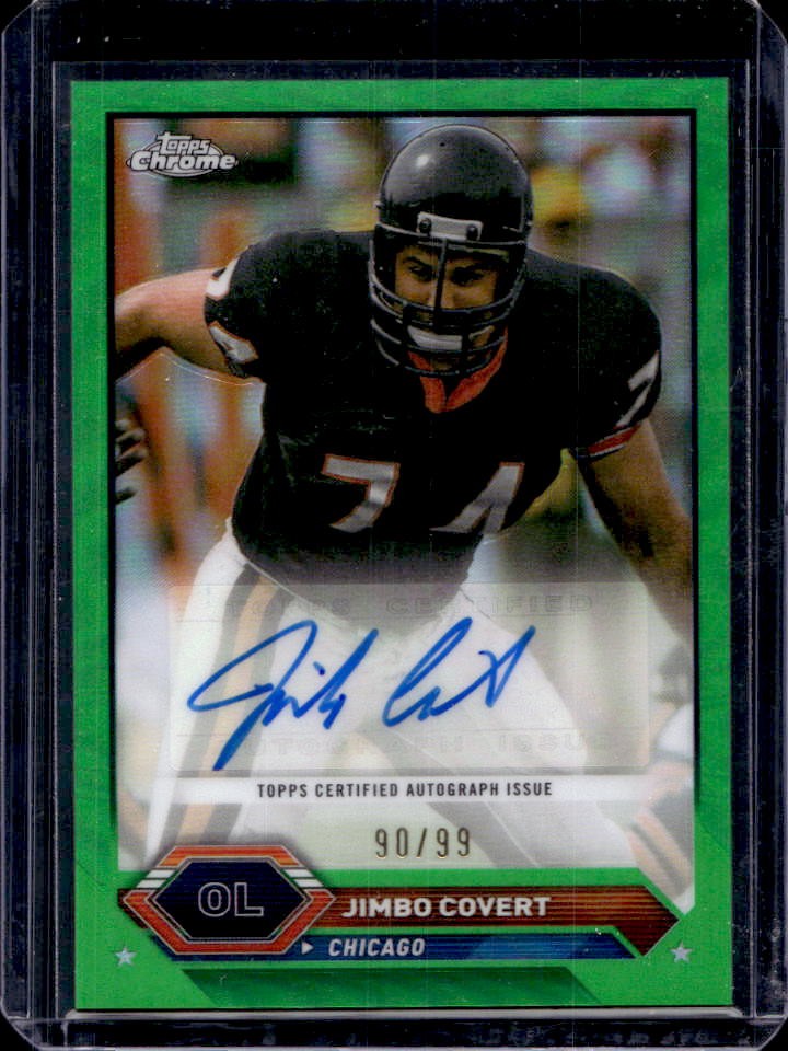 2023 Topps Composite Jimbo Covert Chrome Auto Green Refractor #90/99 Bears