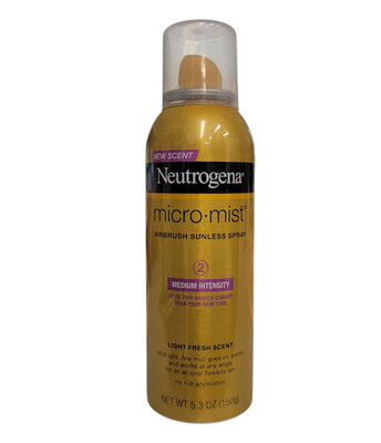 Neutrogena Micro Mist Airbrush Sunless Tan Spray 2 Medium Intensity 5.3 Oz