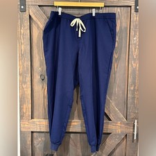 Figs Technical Collection Navy Blue Jogger Pants Scrub Bottoms Size 3XL