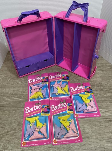 VINTAGE 1991 Mattel BARBIE DELUXE DOLL Storage Trunk Travel Case - Picture 10 of 11
