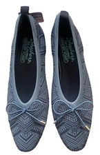 Skechers Cleo Flats Sweet Class Women's Sz 8 Slip-On knit Shoes Navy BLUE NWOB  