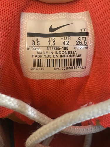 Nike Air Max 95 OG Solar Red White Gray Sunset Men's Size 8.5 US Used - Picture 7 of 7
