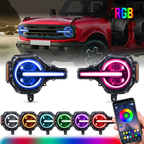 VLAND LED Headlights Assembly For 6th Gen Ford Bronco 2021-2024 U725 Front Lamps - Picture 13 of 16