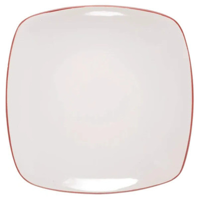 Noritake ''COLORWAVE RASPBERRY'' (Red) 10 5/8'' Square Dinner Plate - 4 Available