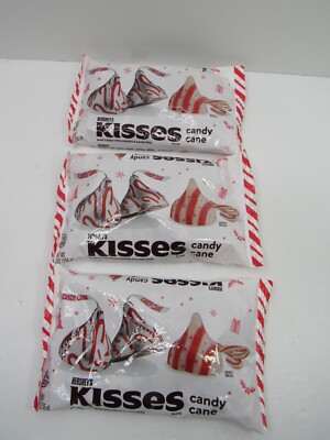 3 Bags Hershey's Kisses Candy Cane 9 oz Each Bag Fresh Packaged FREE SHIPPING