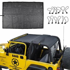 For Jeep Wrangler Tj 97-07 Black Mesh Uv Protection Sunshade Bikini Top Cover