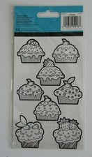 Color Me Cupcakes Foil Stickers - 2 Sheets - 4 packs
