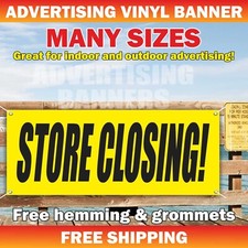 STORE CLOSING Advertising Banner Vinyl Mesh Sign Sale shop EVERYTHING MUST GO