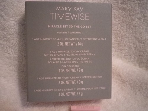Mary Kay TimeWise On The Go 3D Miracle Set 4 Piece Set 089020 Exp. Travel Small - Picture 2 of 5