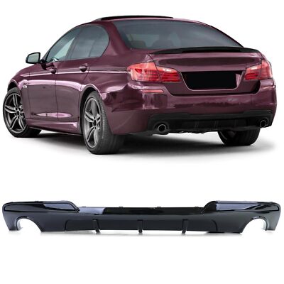 Für BMW F10 F11 535i 535d 10-17 mit M-Paket Heckdiffusor Diffusor SCHWARZ GLANZ
