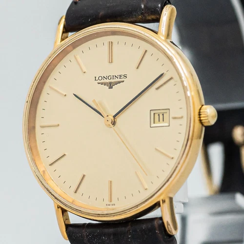 *NEAR MINT* LONGINES La Grande Classique L4.636.2 Quartz Gold Dial Date 33mm Men