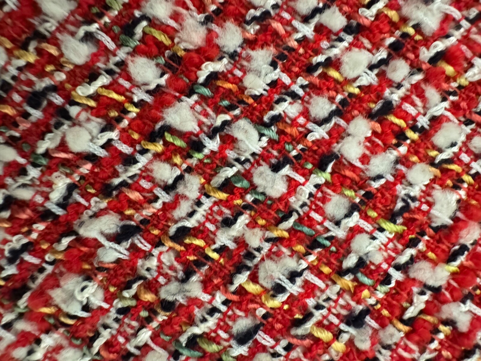 Chanel Jacket 40 Chanel Boutique 1995 Runway Tweed Jacket Red Navy Rare thumbnail 8