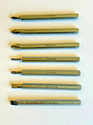 PICQUIC - Multique Replacement Bits - 7 insert Bits - 3/16'' hex - 2.5'' long