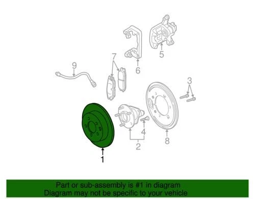 Conjunto de freno de rotor trasero genuino GM 2001-2007 Buick Chevrolet Pontiac 19149233 Foto 2 de 2