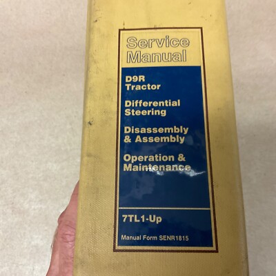 CAT Caterpillar D9R SERVICE SHOP REPAIR MANUAL TRACTOR BULLDOZER D&A O&M, sn 7TL