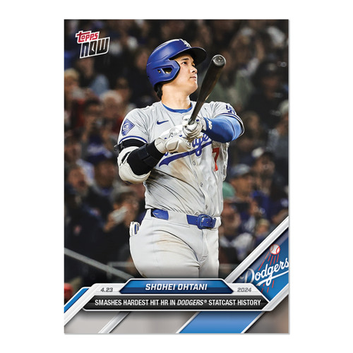 Shohei Ohtani 2024 MLB TOPPS NOW Card 113 - HARDEST HIT HR