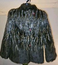 Vintage Faux Fur Coat Small Medium Brown Hillmoor New York