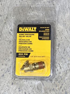 #ad #ad DeWalt ASME Pressure Relief Valve 200 PSI DXCM136 0007 1 4quot; NPT NEW $12.79