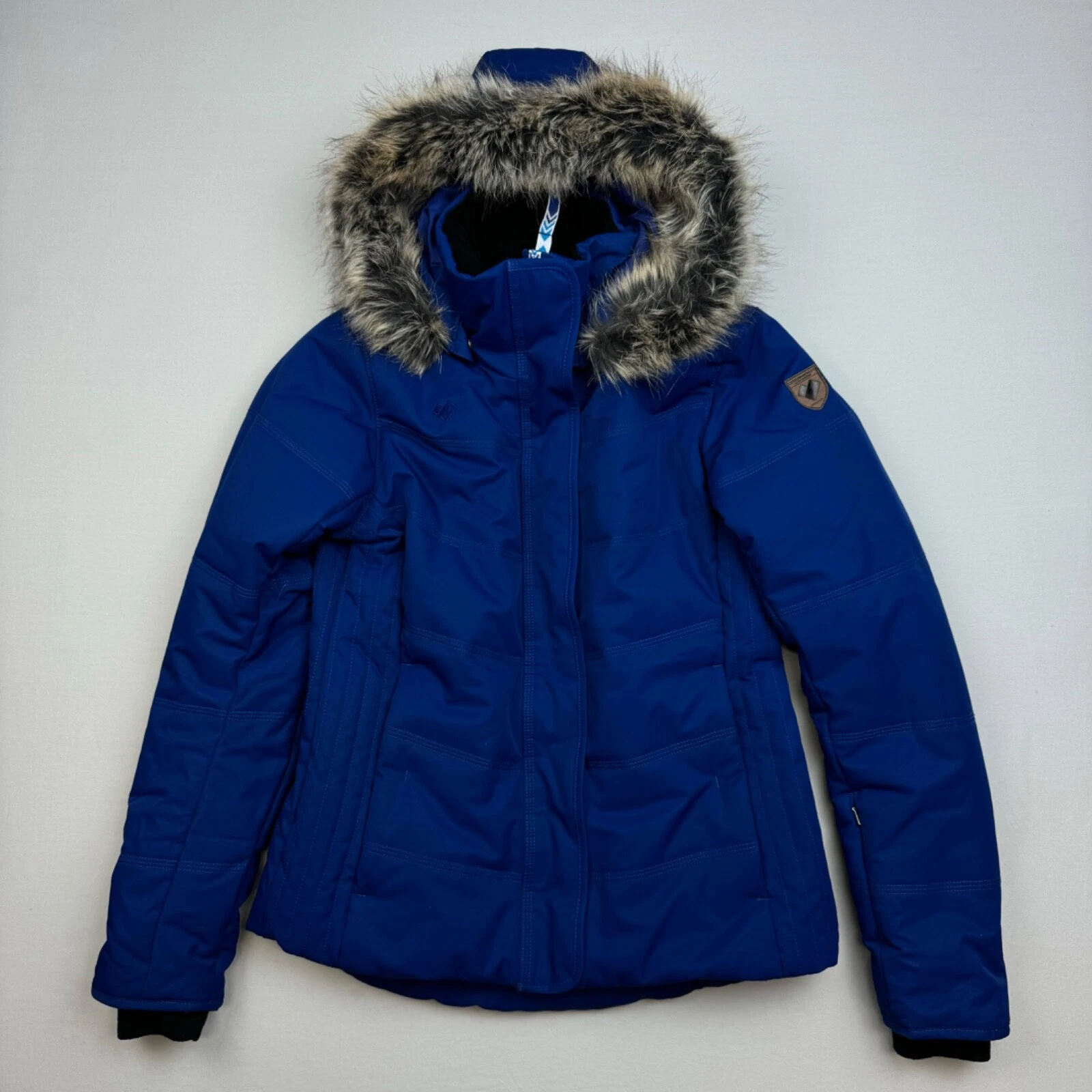 Obermeyer Tuscany Snow Jacket Adult Womens 2 Full Zip Insulated Thermore Blue
